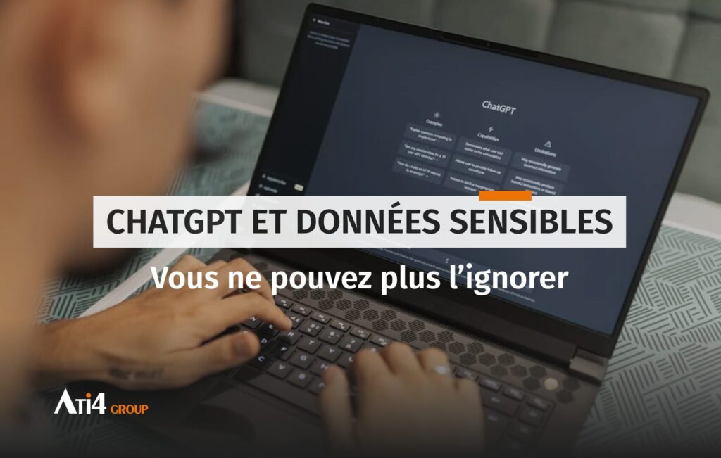 Couverture pour l'article qui traite du sujet de l'utilisation des données sensibles par ChatGPT.