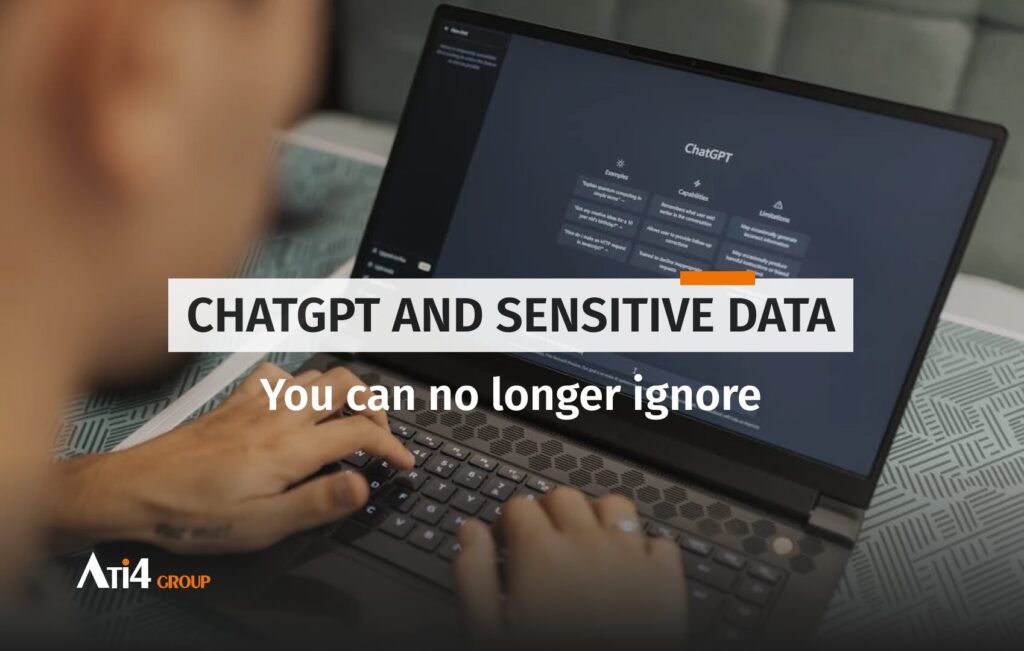 Cover for the article about ChatGPT and the sensitive data it's sharing.