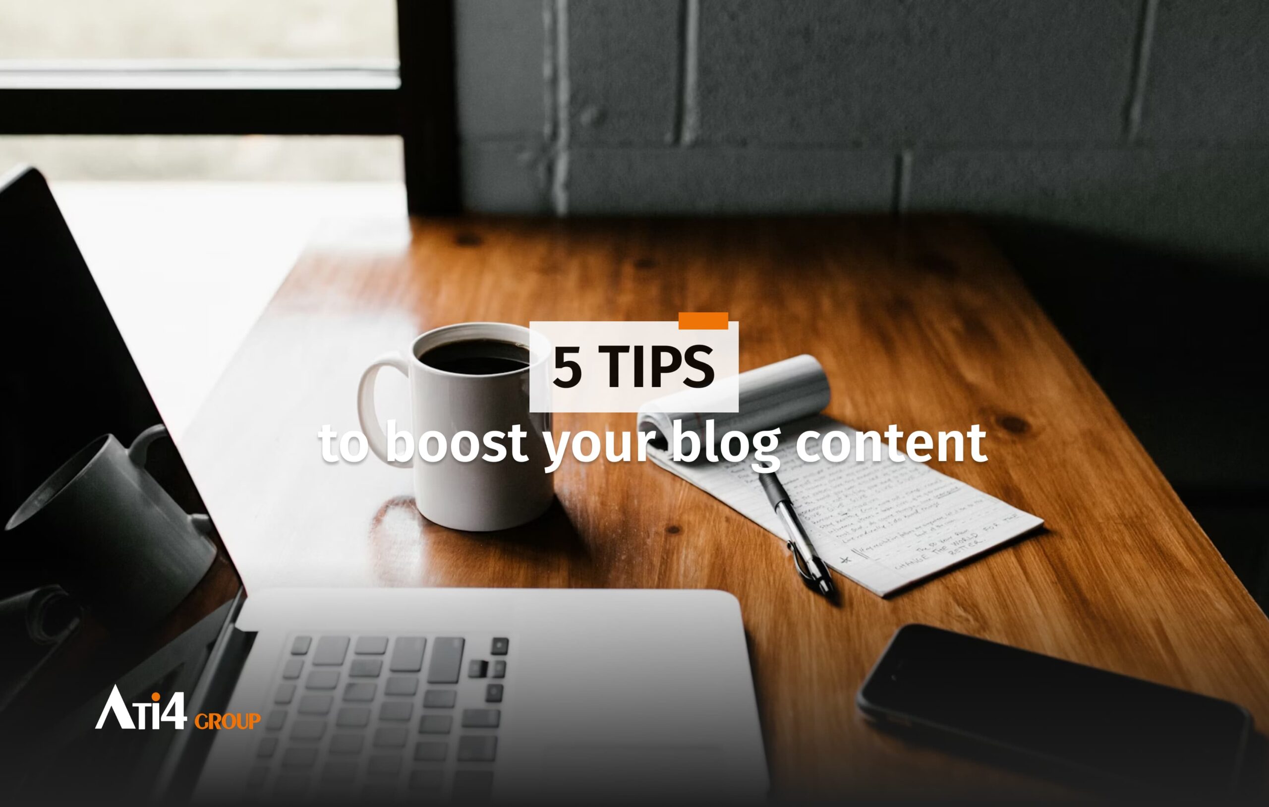 Cover for the article about tips to boost a B2B blog content.