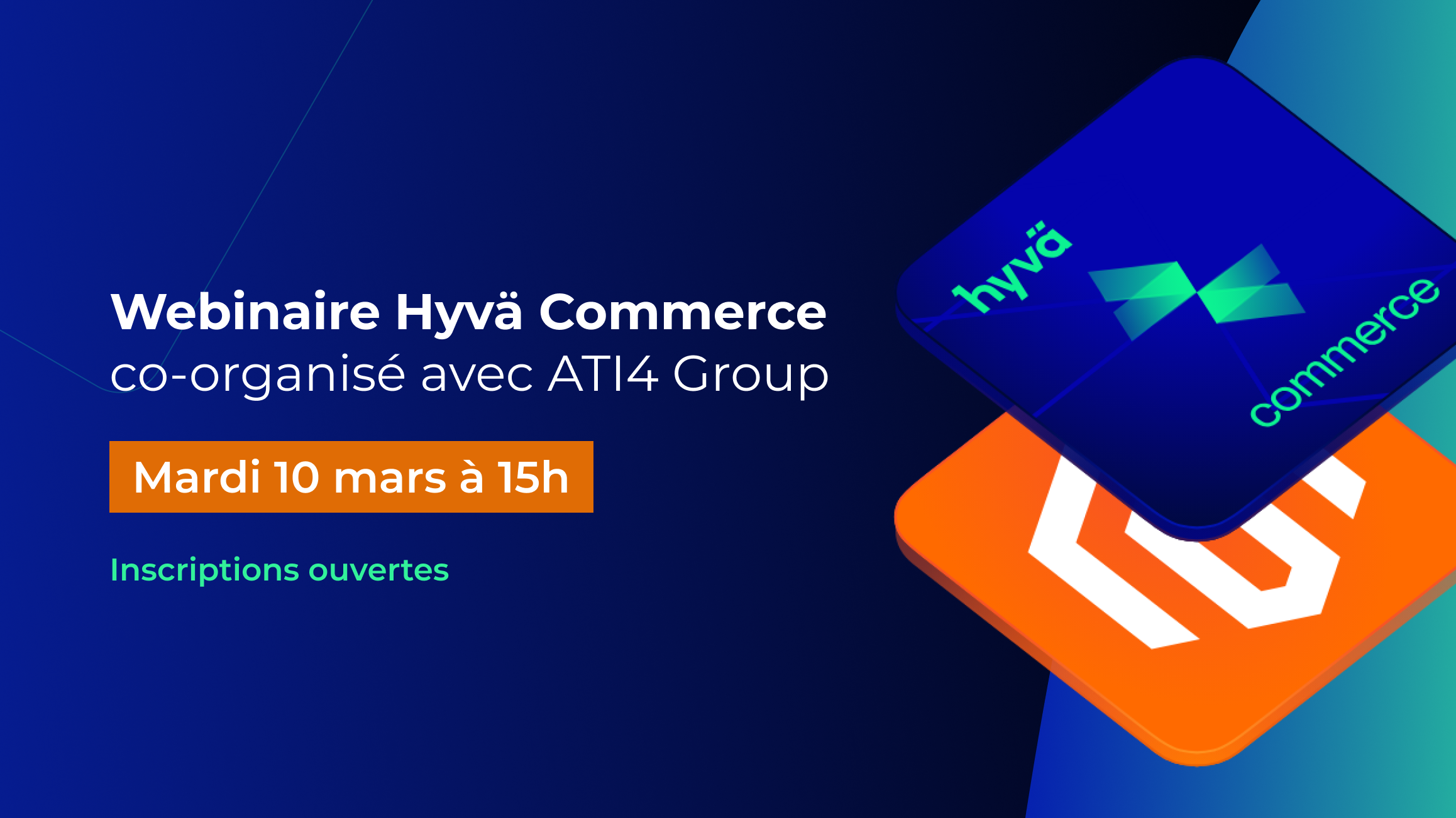 Couverture pour le webinaire Hyvä Commerce.