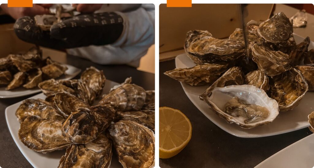 Photos des huîtres de la Perle de Marie-Jo.