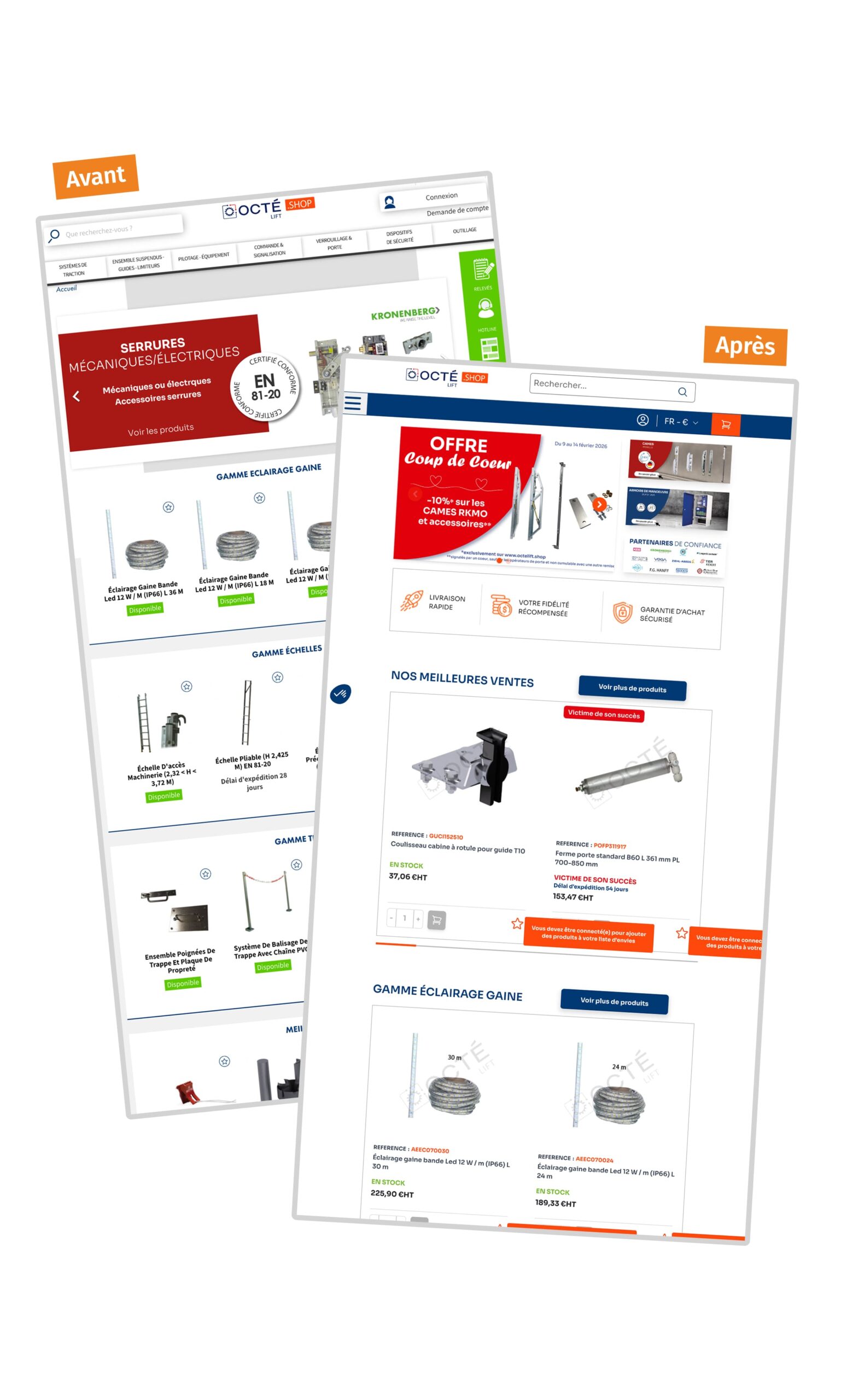 Image du projet Octé et de son front Hyvä