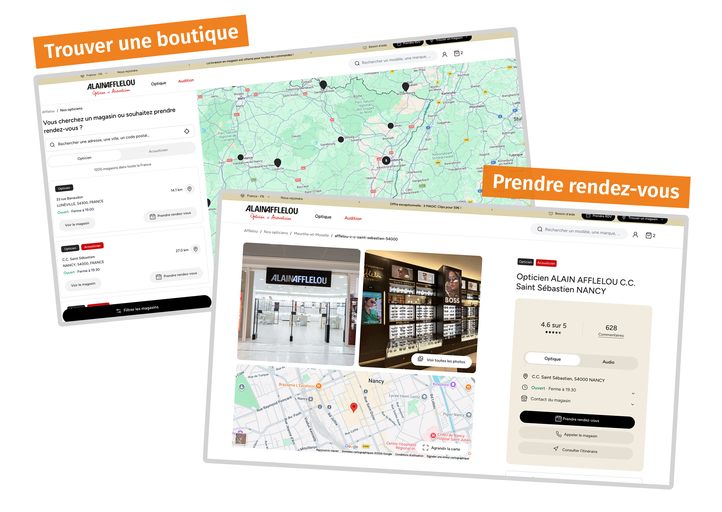 Image du store locator Afflelou.
