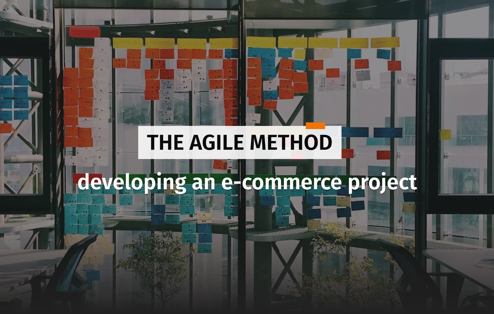Cover for the article about the agile method on an e-commerce project.