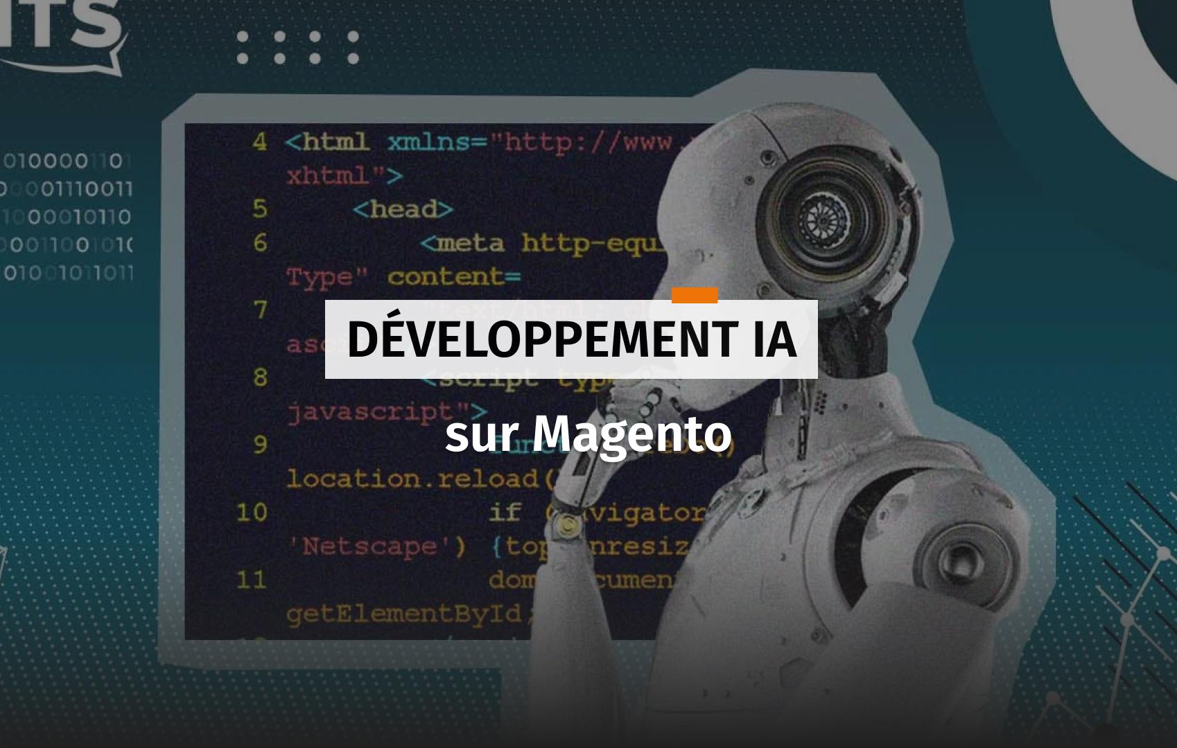 Couverture qui explique le développement par IA sur Magento