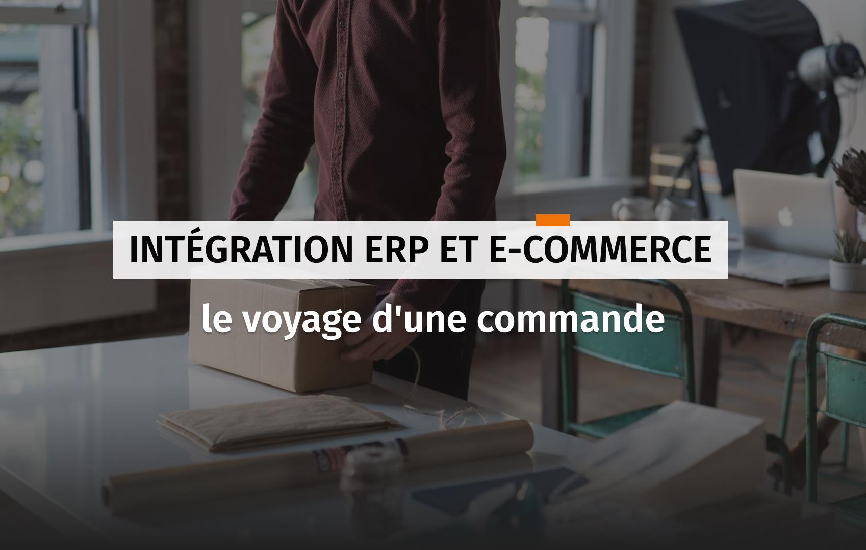 Couverture pour l'article au sujet de la connexion ERP et e-commerce.