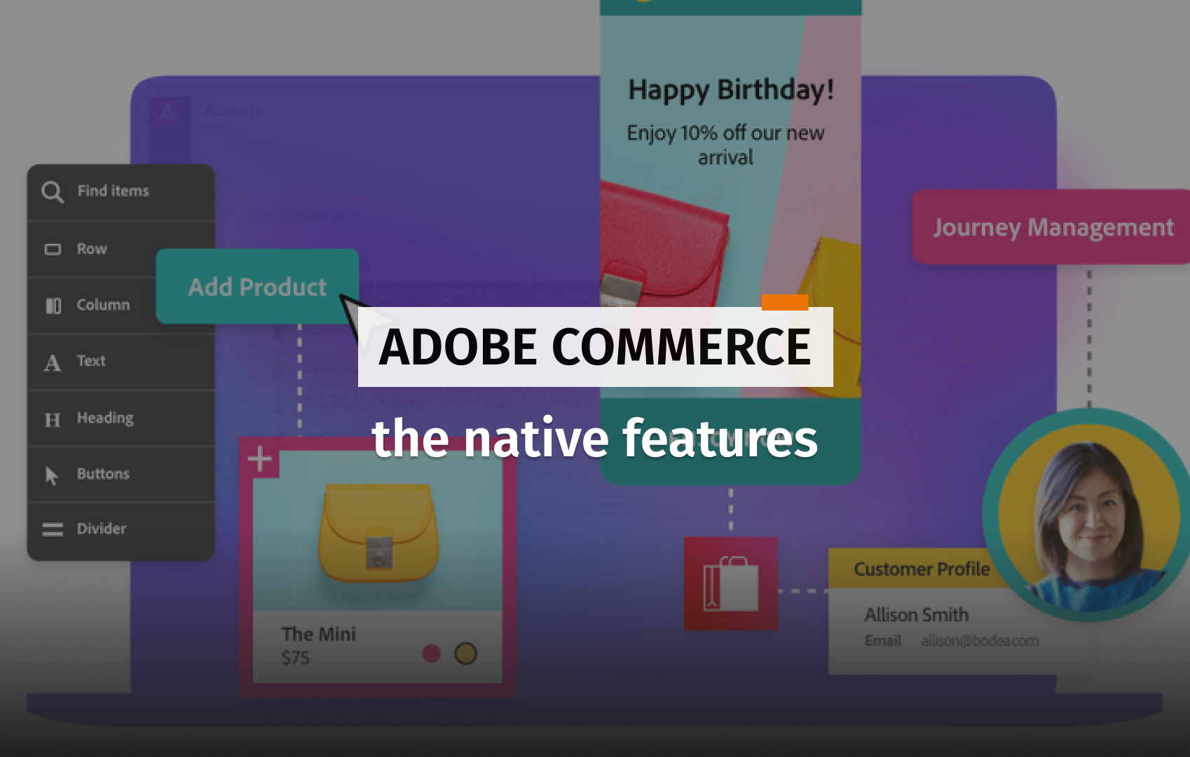 Cover for the article about the adobe commerce features.
